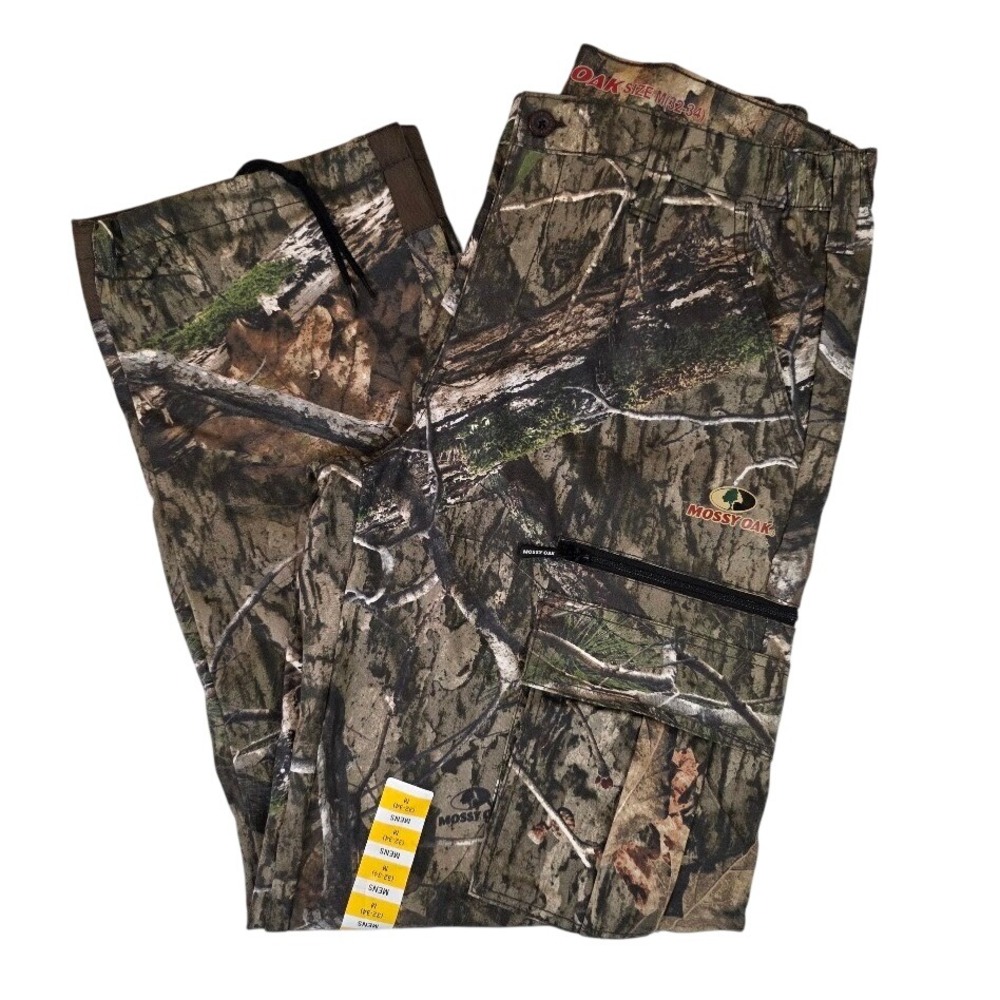 Mossy Oak Mens Size M 32-34 Cargo Pants Camo Break-Up Country 1486C14 NEW